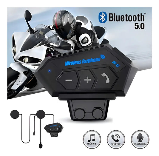 Auriculares Bluetooth 5.0 Cool Helmet Con Micrófono para Casco de Moto
